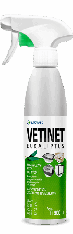 VETINET płyn do mycia kuwet, klatek 500ml